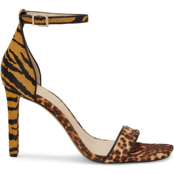 👣Vince Camuto🐈 Leopard/Tiger Sandles shoes footwear unique looking  8M & 9.5M - Picture 2 of 13